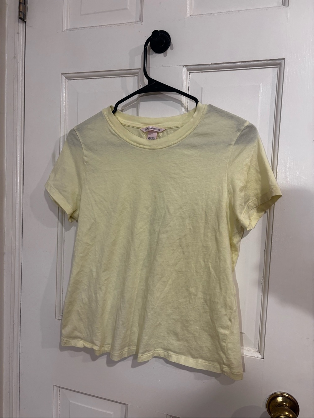 Victoria's Secret Pale Yellow Crewneck Tee